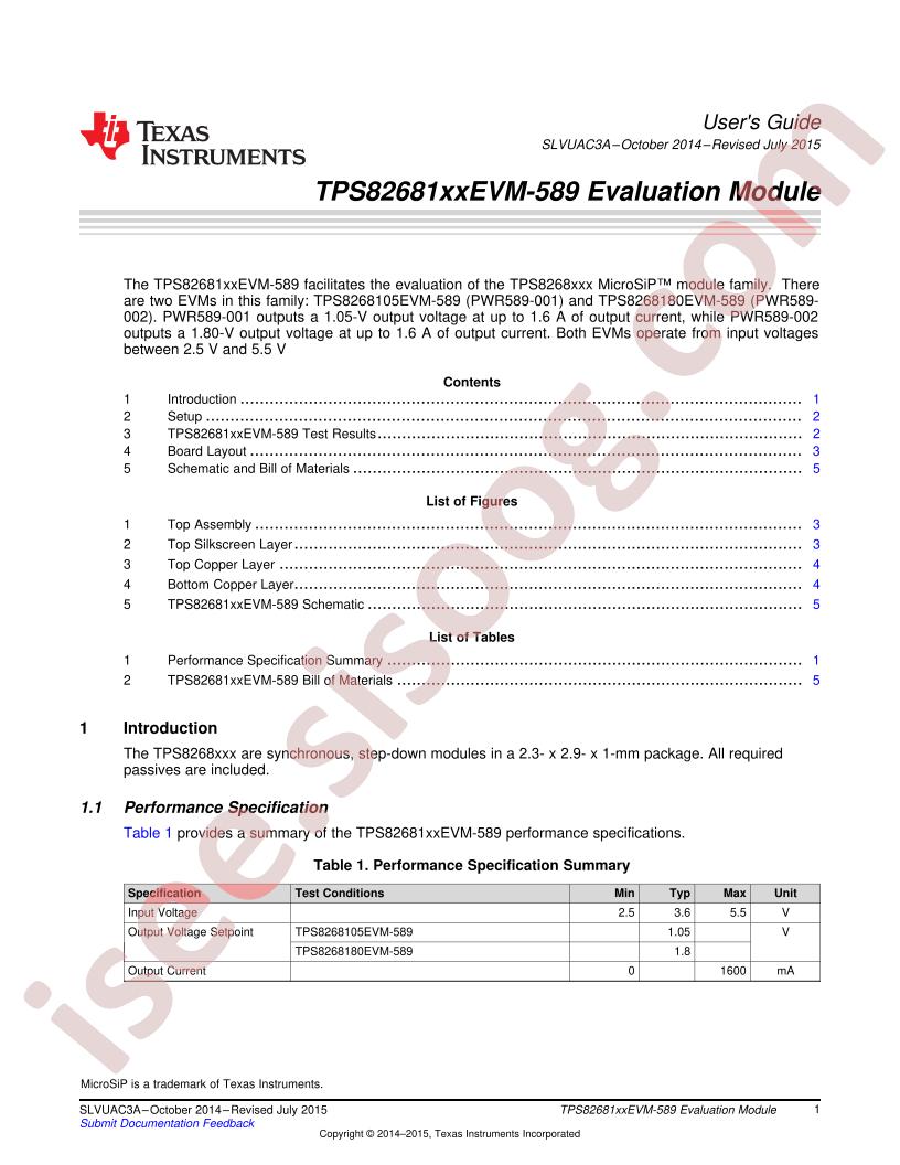 TPS8268105EVM-589 User Guide