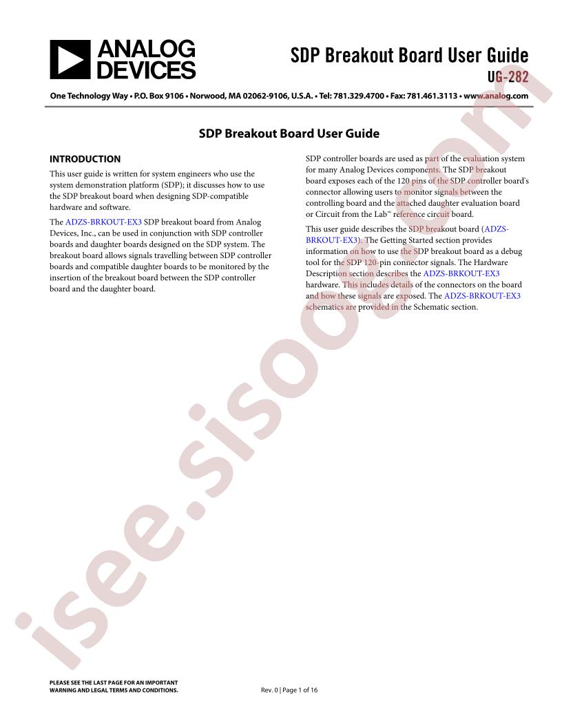 SDP Breakout Board User Guide