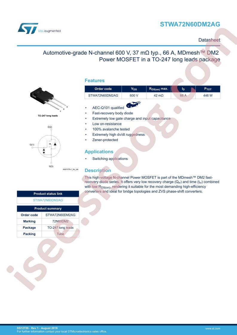 STWA72N60DM2AG