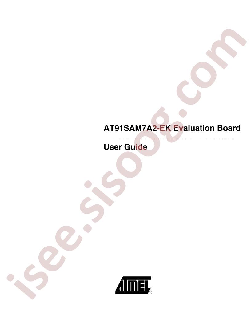 AT91SAM7A2-EK User Guide