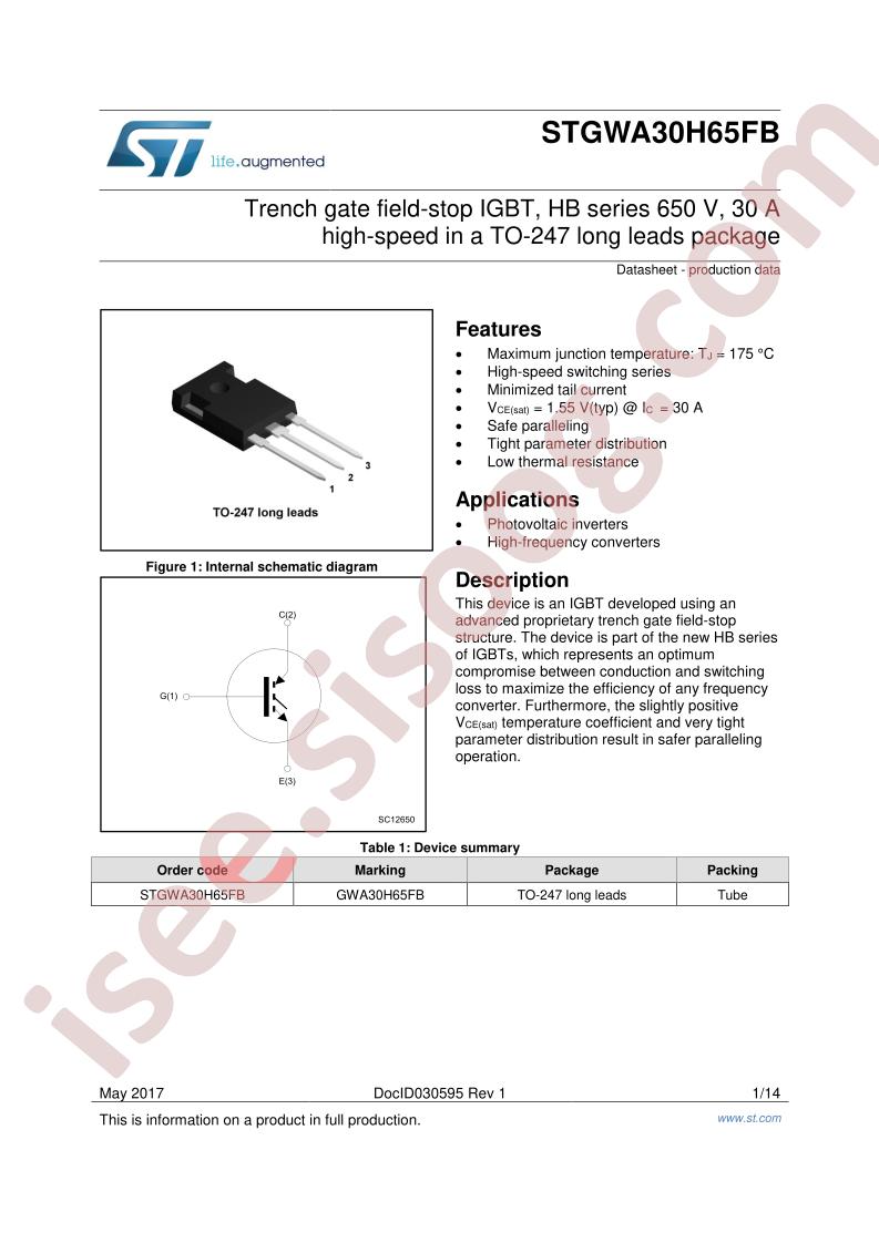 STGWA30H65FB