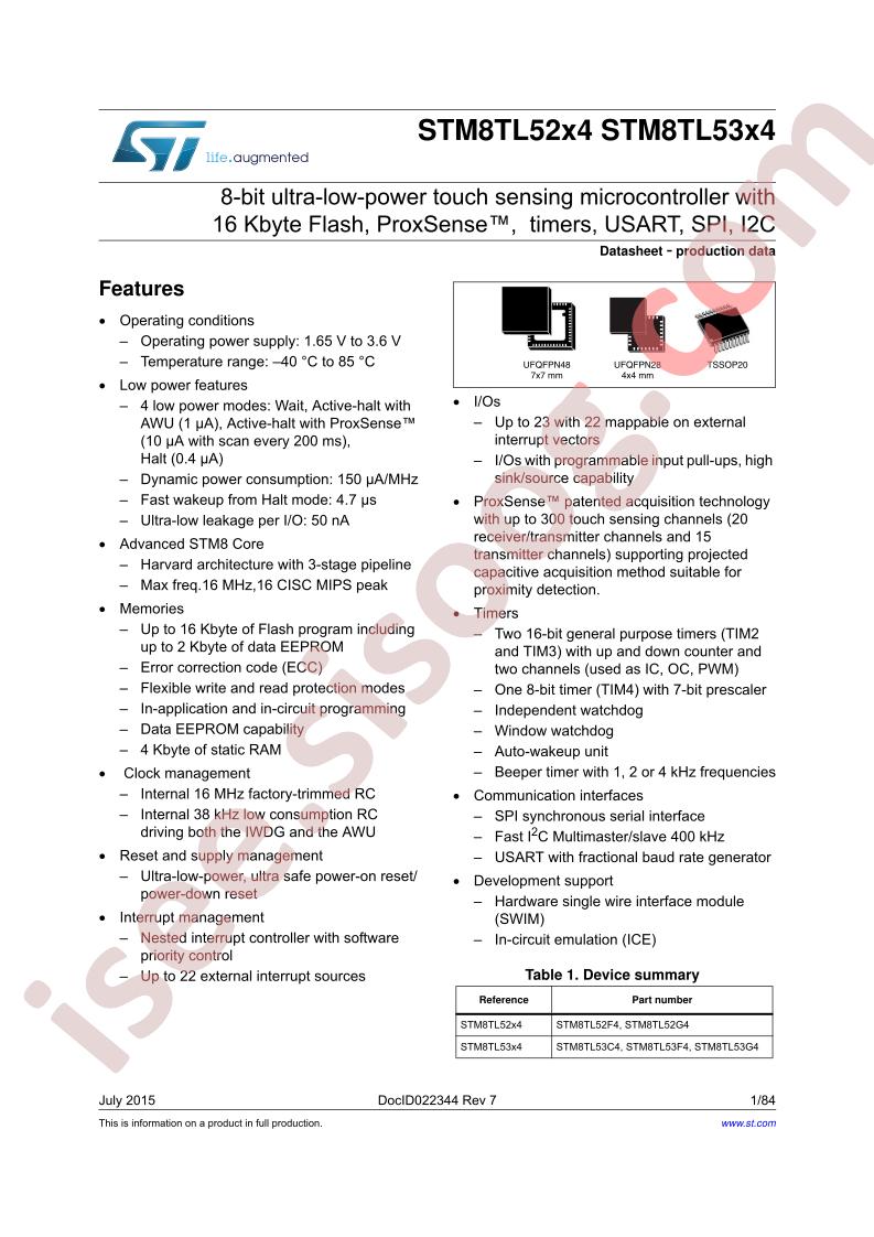 STM8TL(52,53)G4,F4,C4