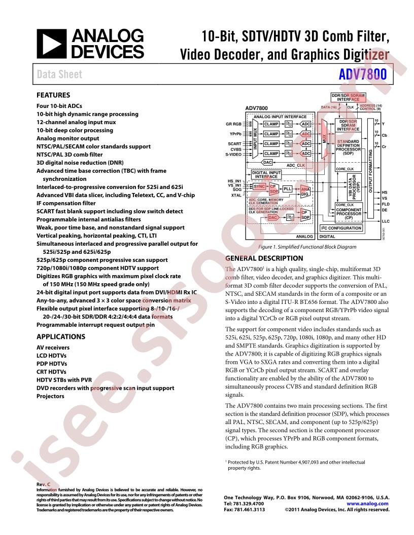 ADV7800 Data sheet