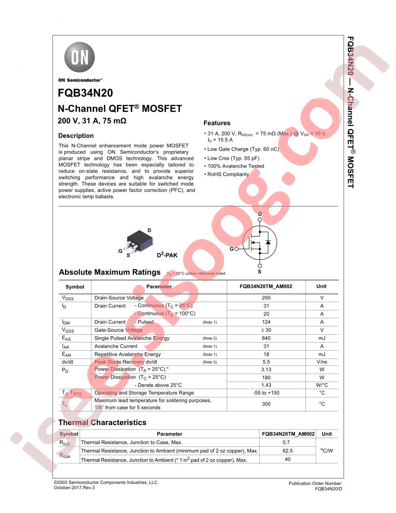FQB34N20