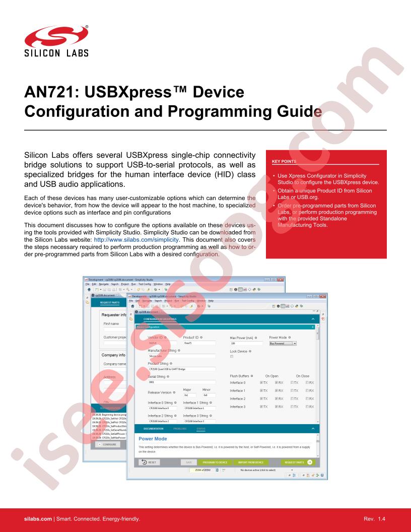 CP21xx Device Custom Guide