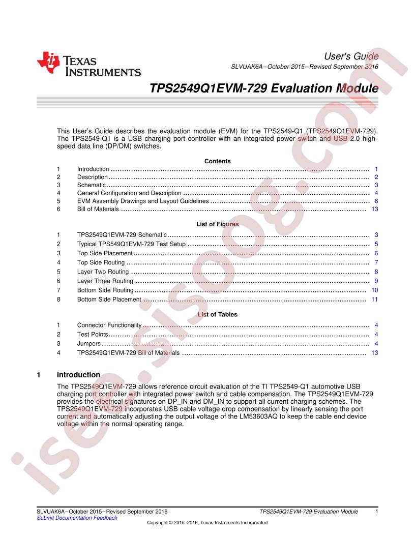 TPS2549Q1EVM-729 User Guide