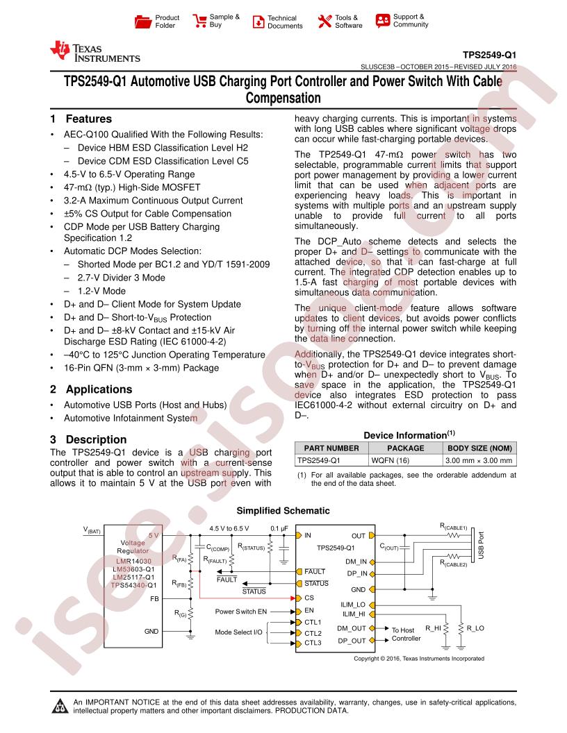 TPS2549-Q1 Datasheet