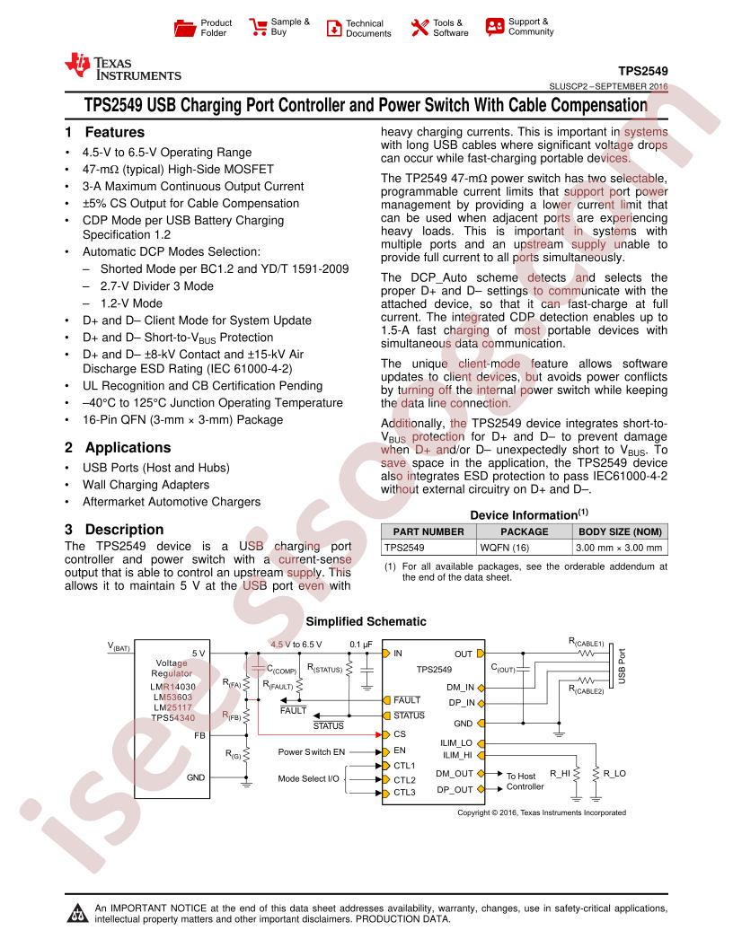TPS2549 Datasheet