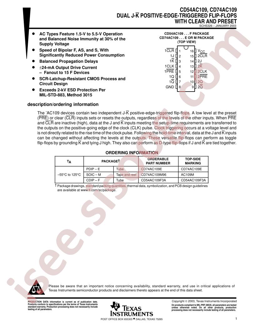 CD54,74AC109
