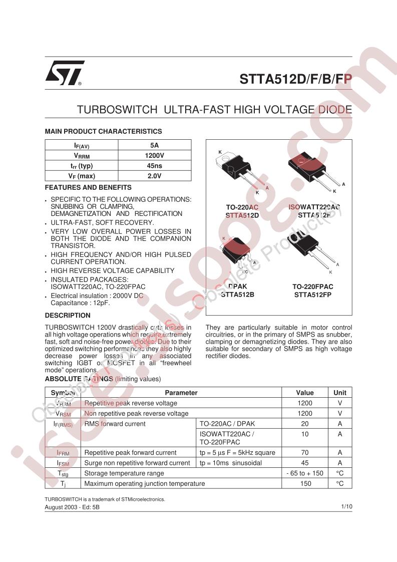 STTA512D/F/B/FP