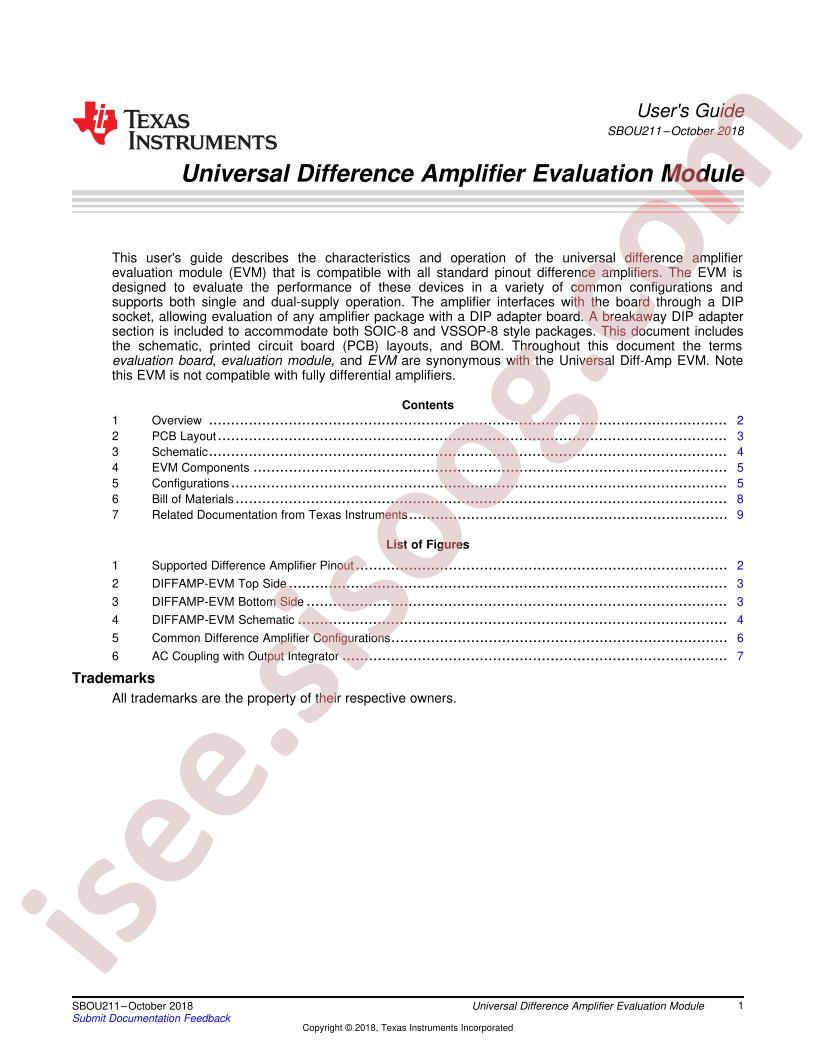 DIFFAMP-EVM User Guide