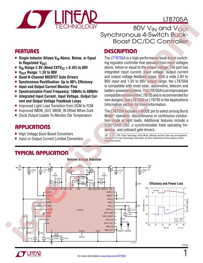 LT8705A Datasheet
