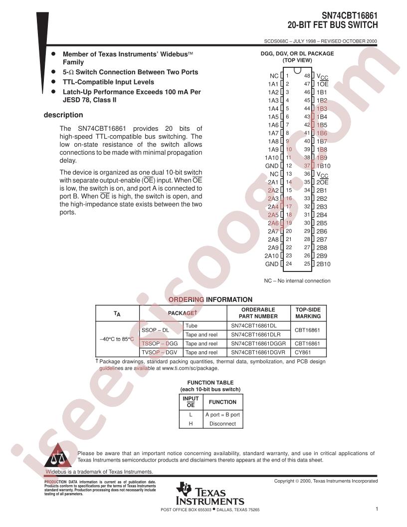 SN74CBT16861