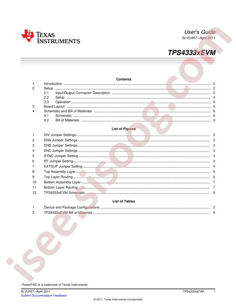 TPS4333xEVM User Guide