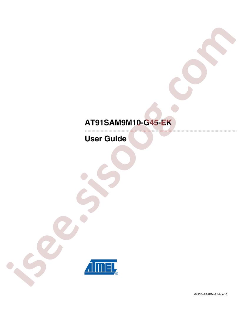 AT91SAM9M10-G45-EK Guide