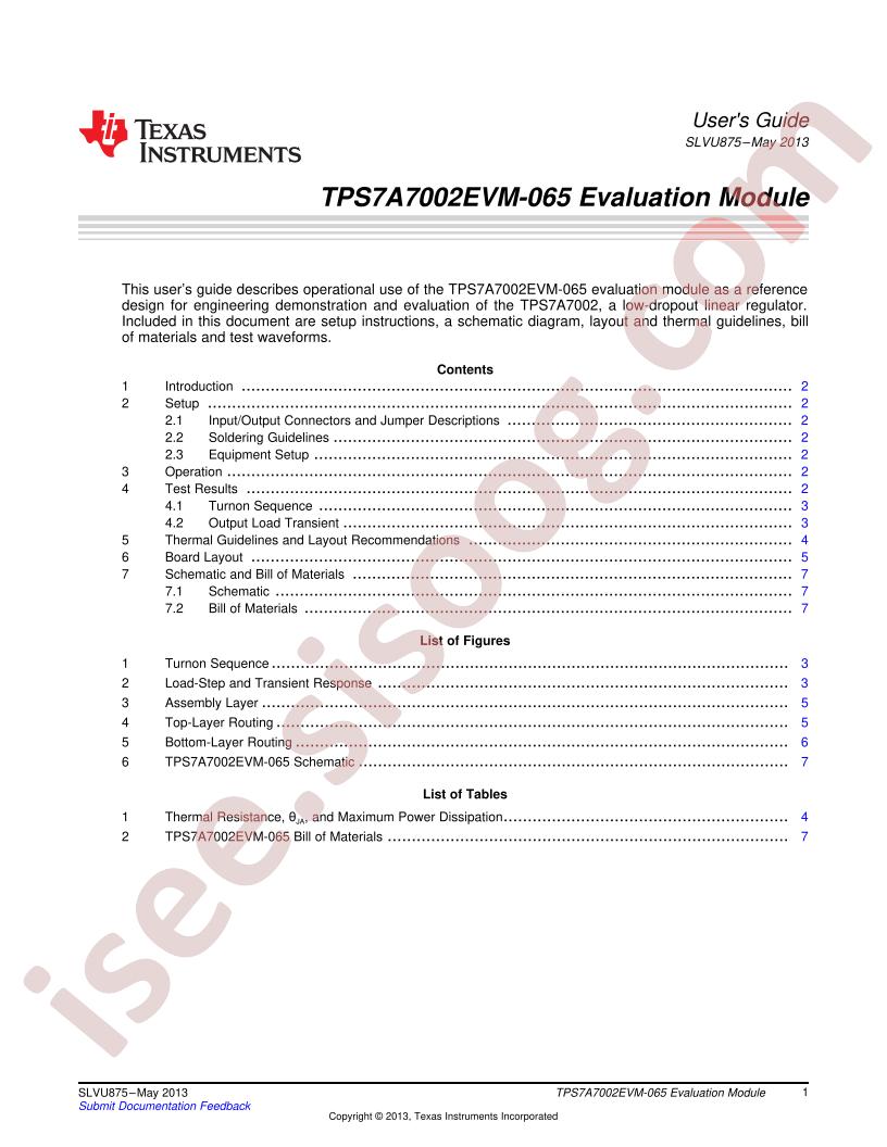 TPS7A7002EVM-065 User Guide