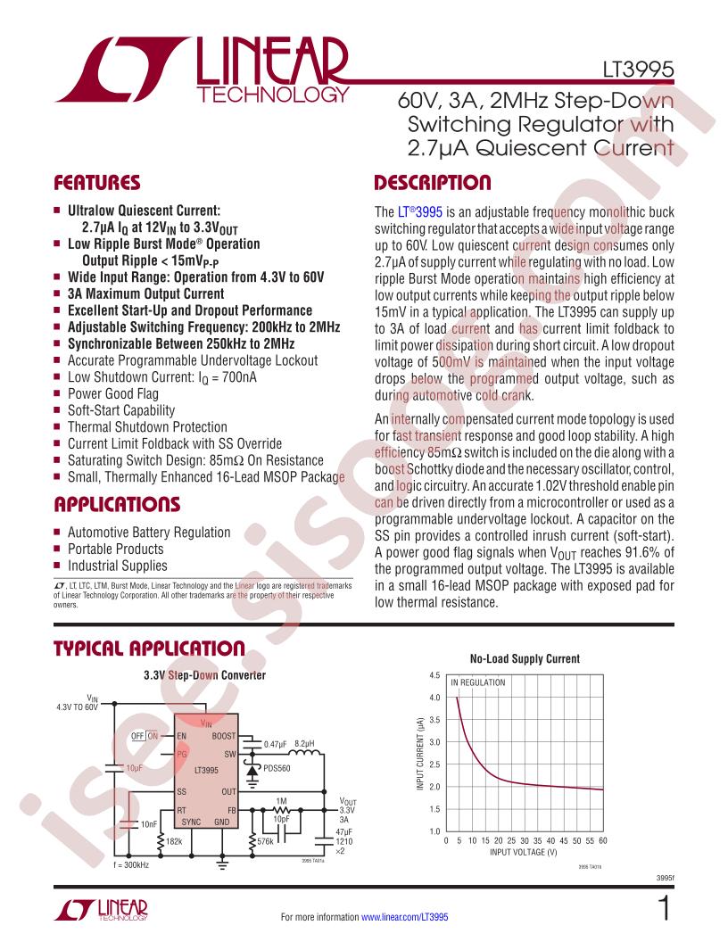 LT3995 Datasheet