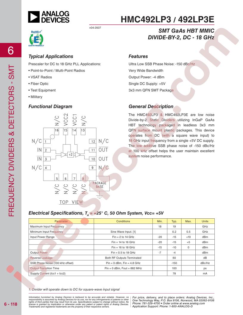 HMC492LP3(E)
