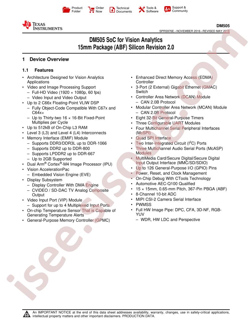 DM505 Datasheet
