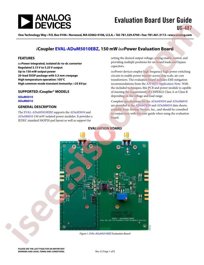 ADuM5010EBZ Eval Brd Guide