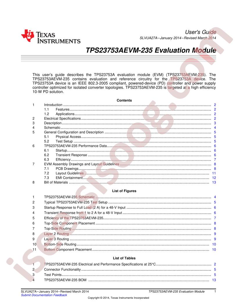 TPS23753AEVM-235 User Guide