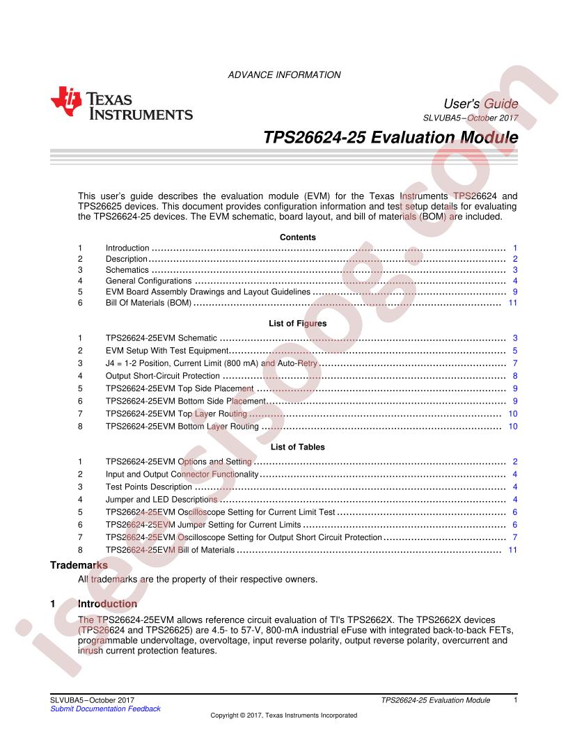 TPS26624-25EVM User Guide