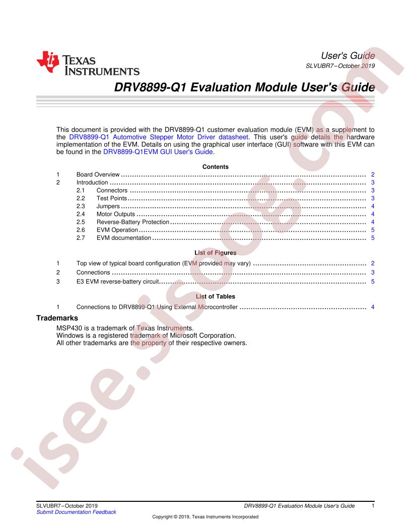 DRV8899-Q1EVM User Guide