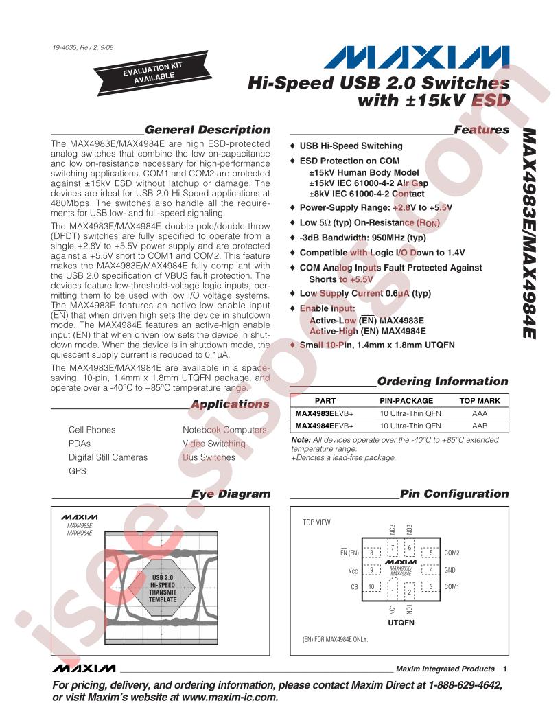 MAX4983E/84E