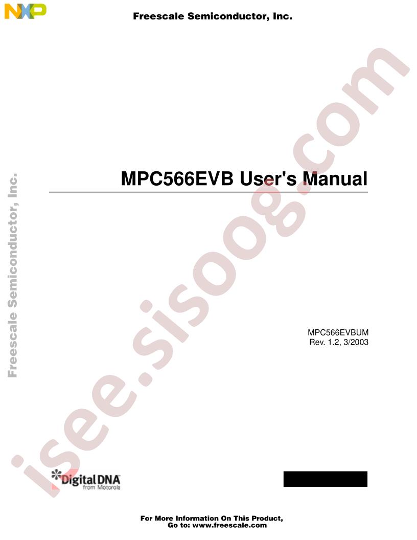 MPC566EVB Manual