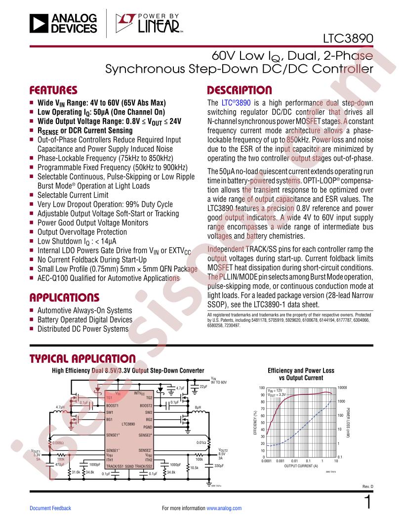 LTC3890 Datasheet