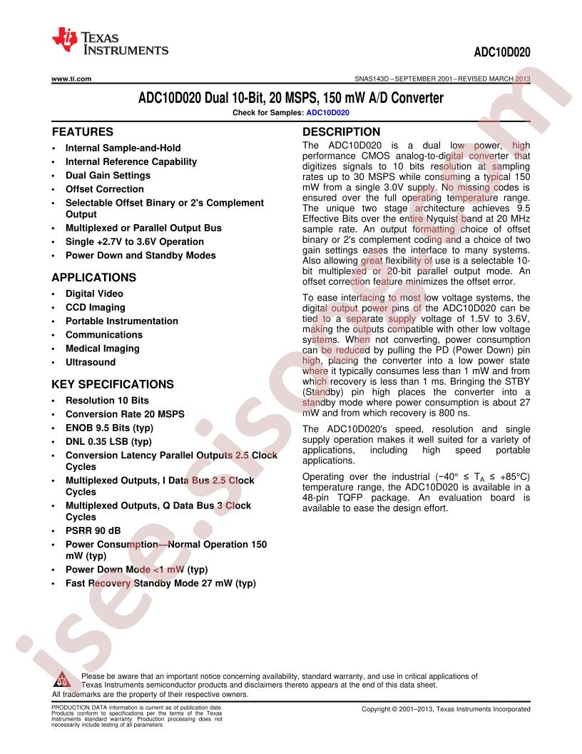ADC10D020
