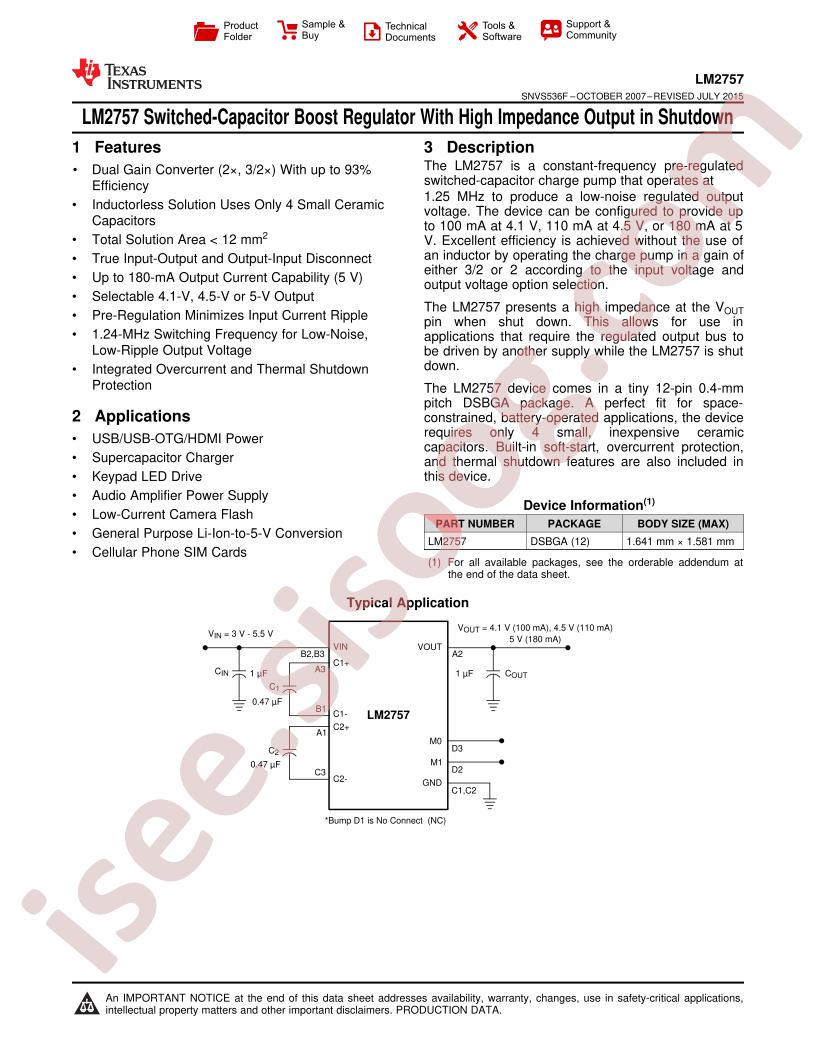 LM2757 Datasheet