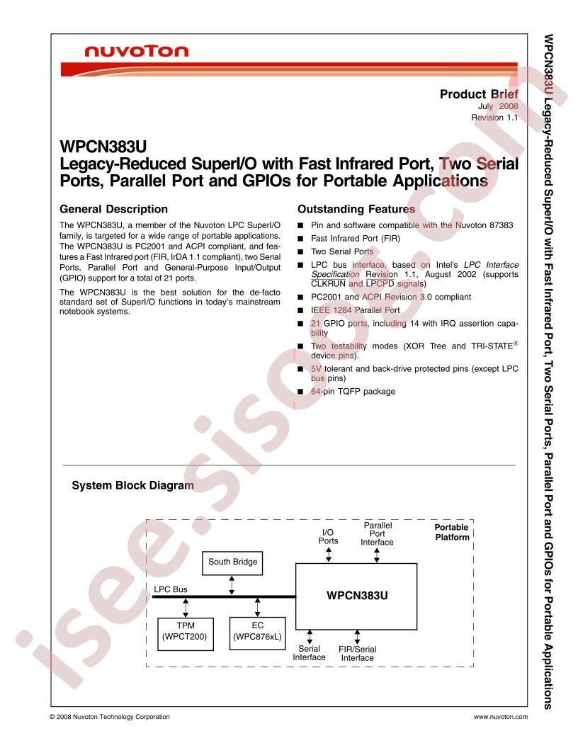 WPCN383U Brief