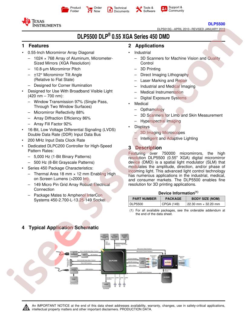DLP5500 Datasheet