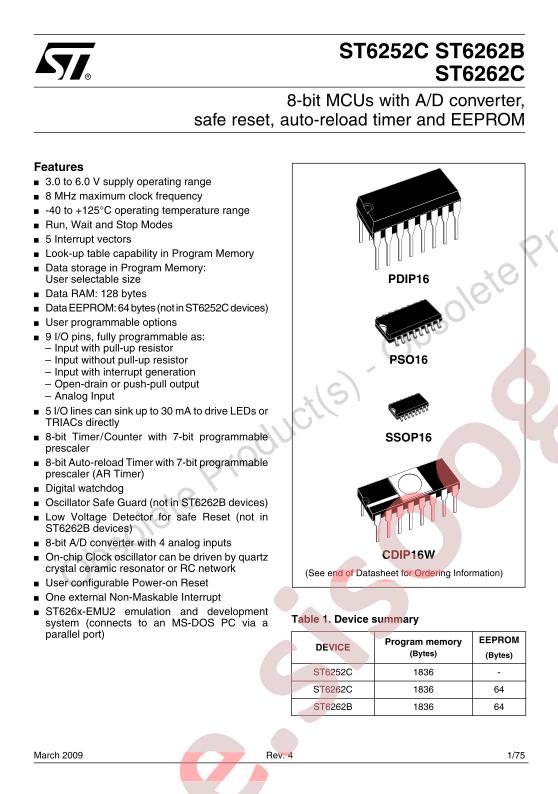 ST62Tx2(B,C)