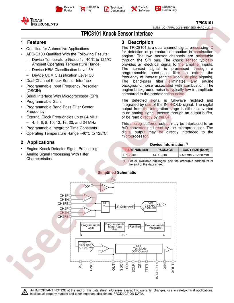 TPIC8101 Datasheet