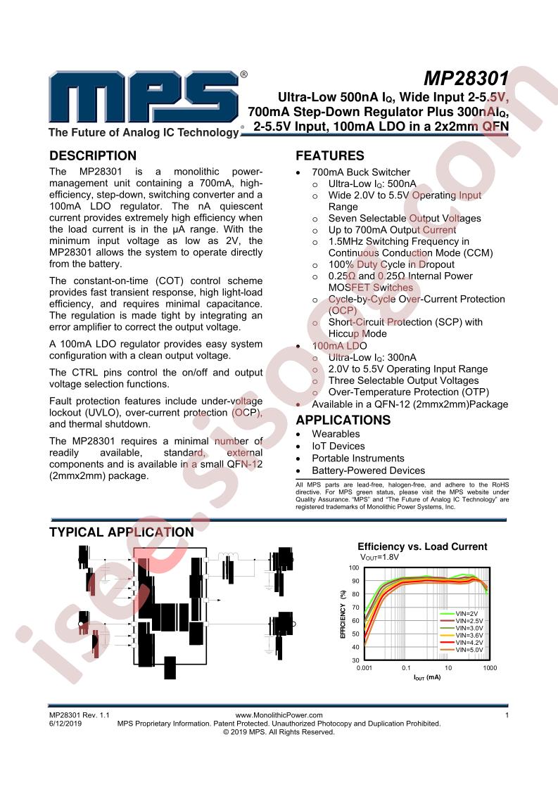 MP28301 Datasheet