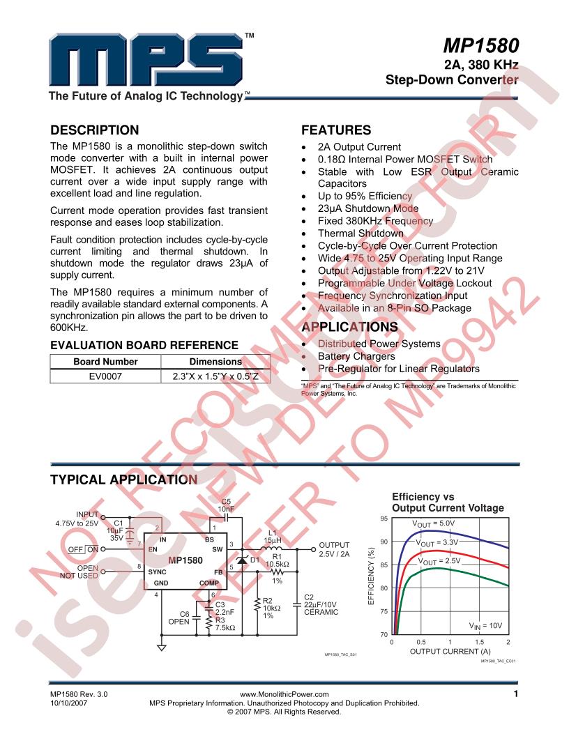 MP1580H Datasheet