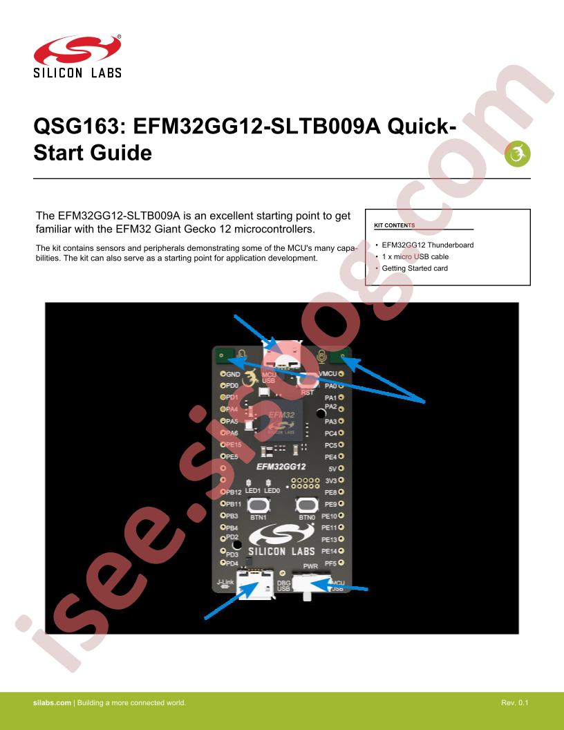 EFM32GG12-SLTB009A Quick Start Guide