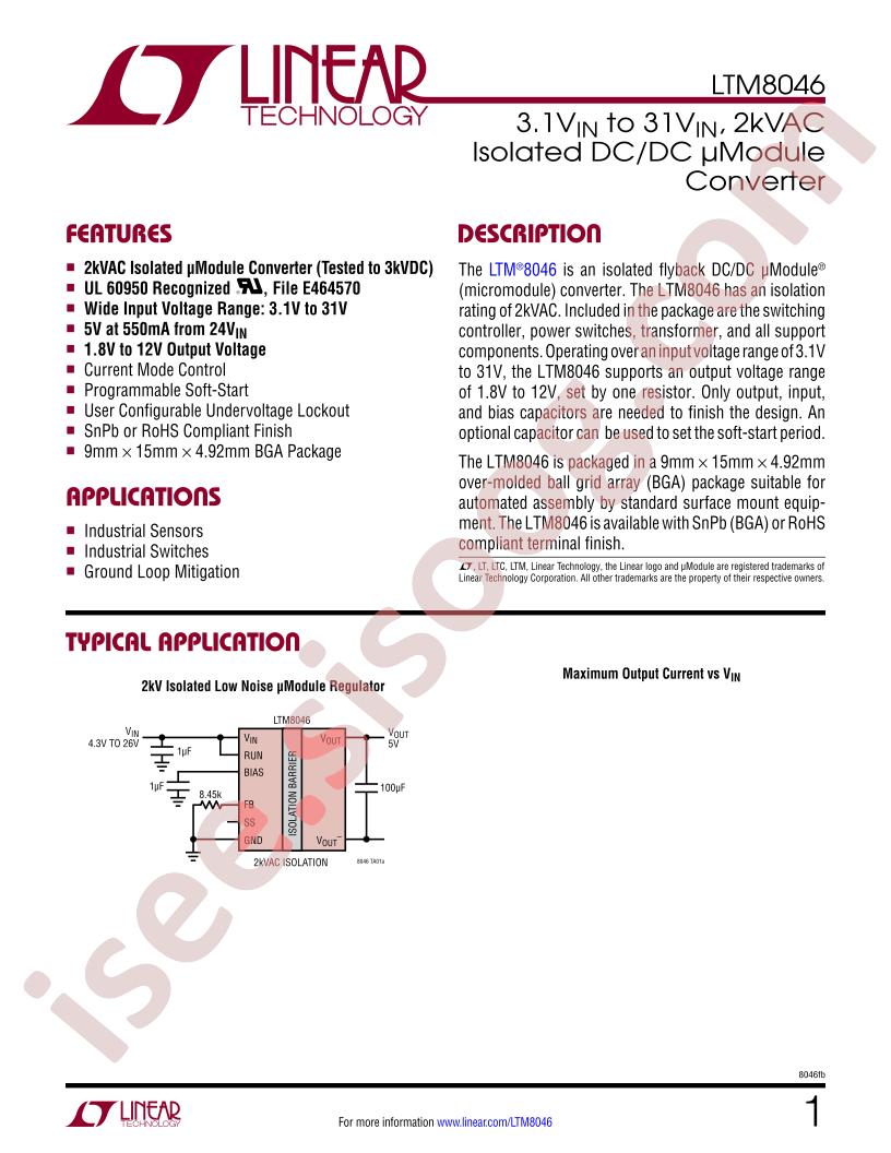 LTM8046 Datasheet