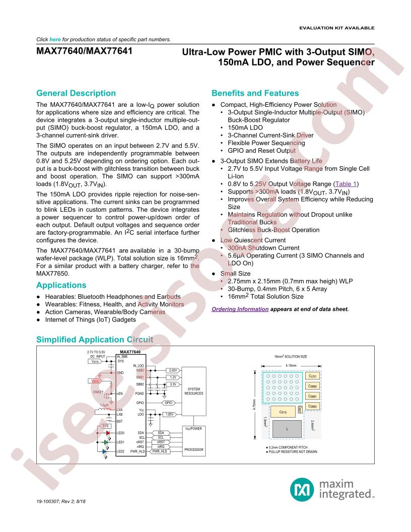 MAX77640-41 Datasheet