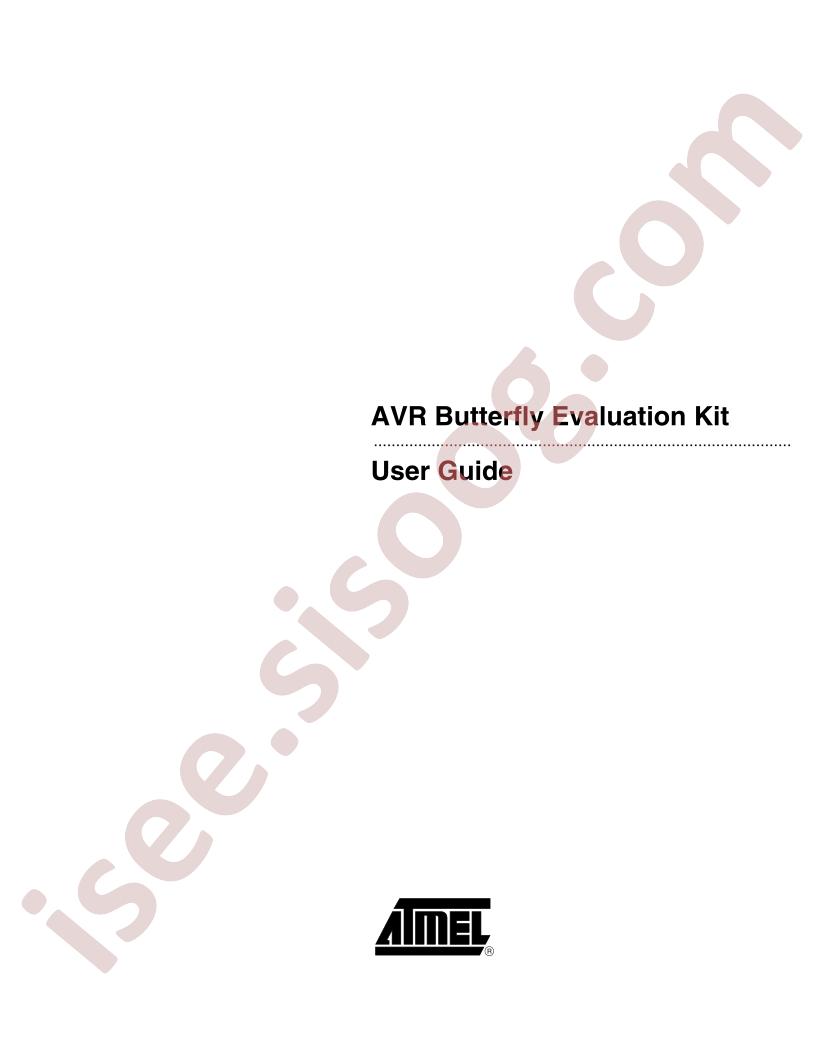 AVR Butterfly Evaluation Kit User Guide
