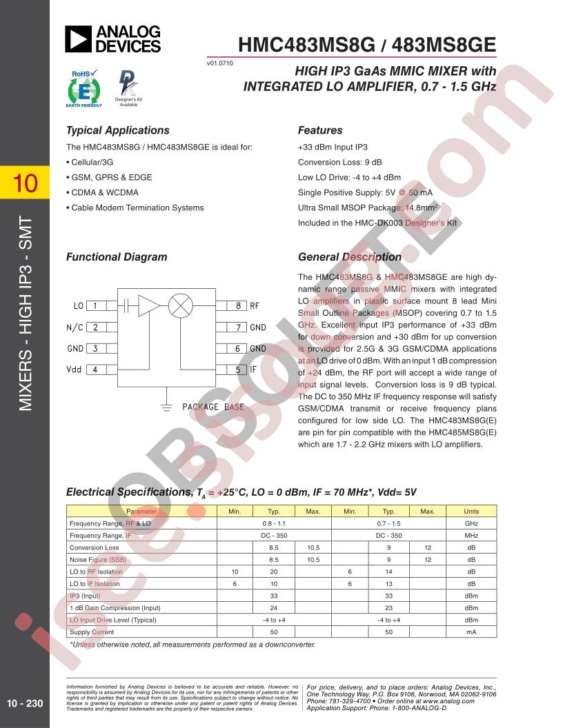 HMC483MS8G,E