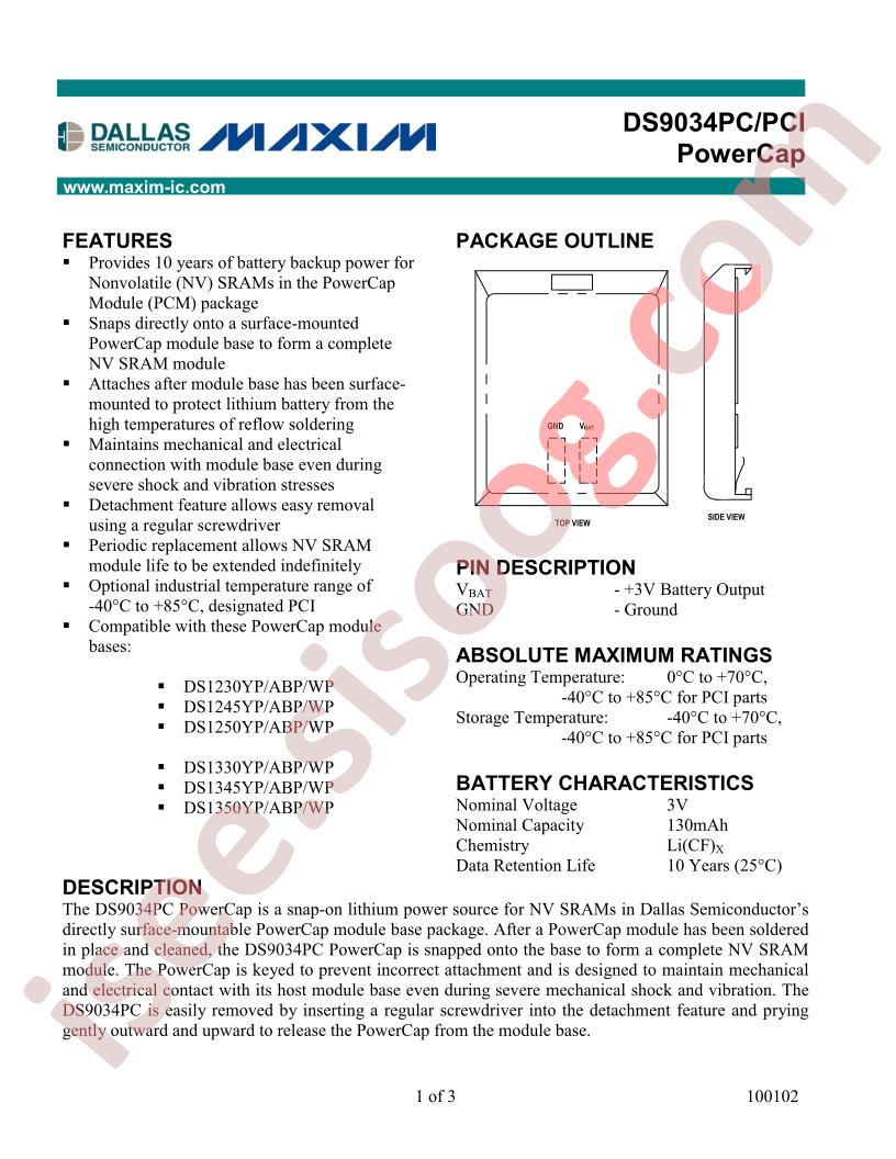 DS9034PC, PCI