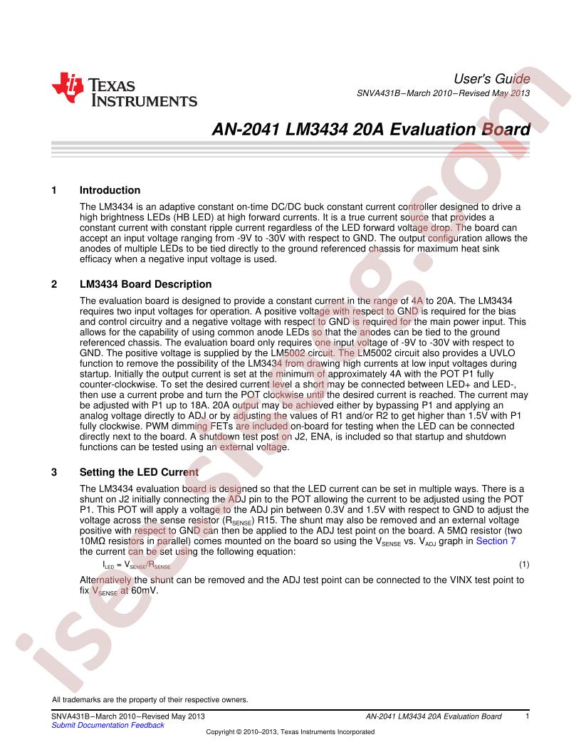 LM3434 20A User Guide
