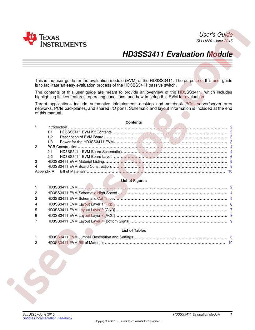 HD3SS3411EVM User Guide