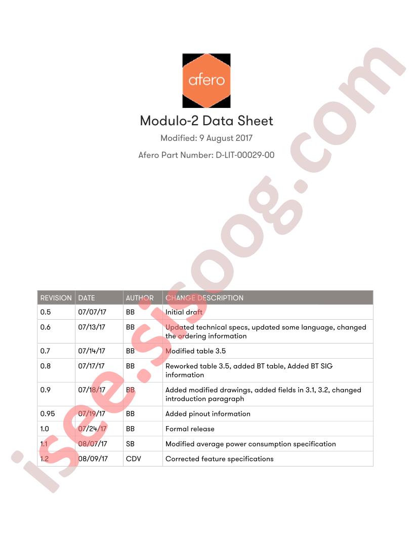 Modulo-2 Data Sheet
