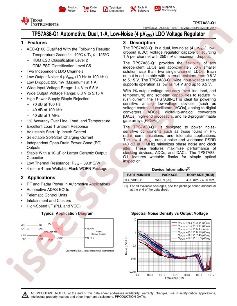 TPS7A88-Q1 Datasheet