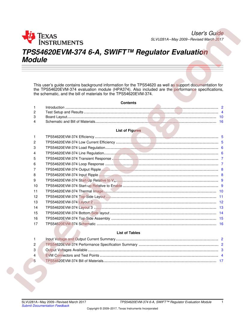 TPS54620EVM-374 User Guide