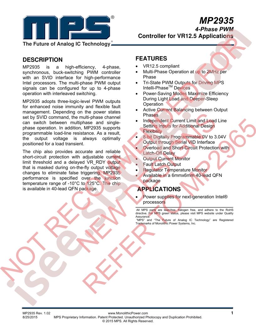 MP2935 Datasheet
